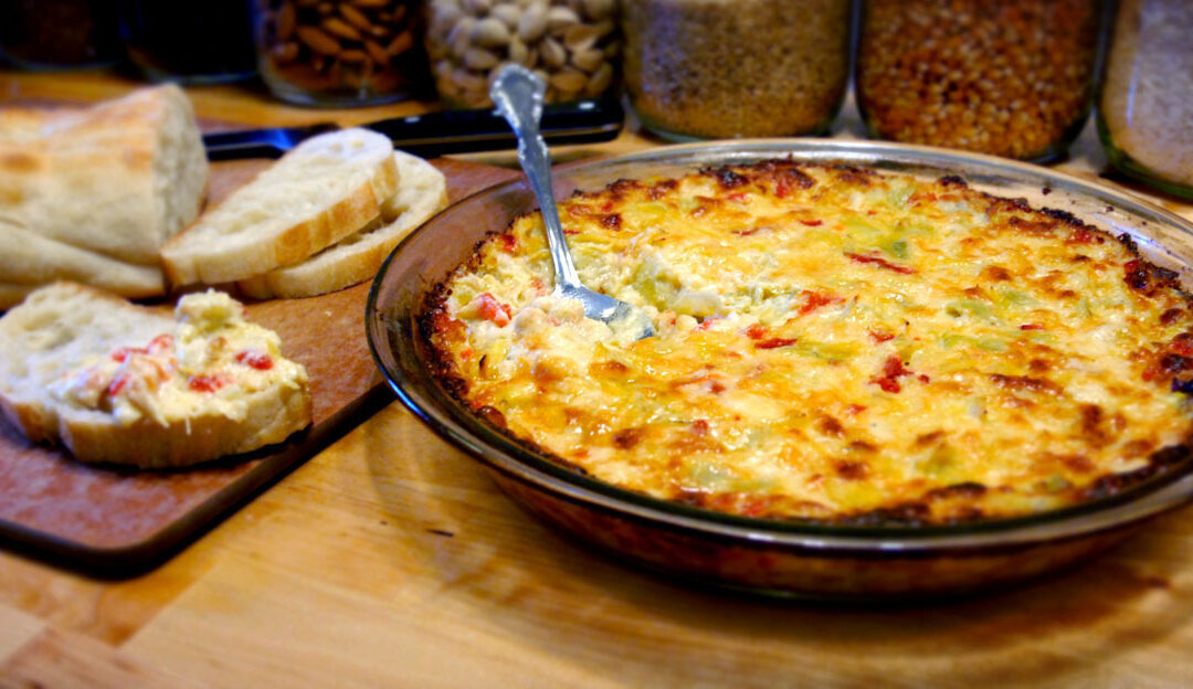 Guest blogger & Roasted Red Pepper Artichoke Dip