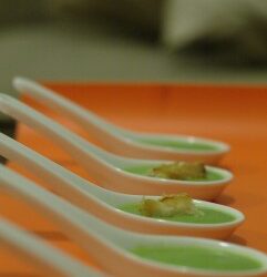 Spring Pea Soup Bites